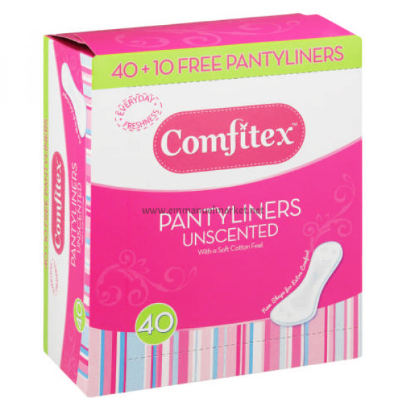 Comfitex panty Liners-unscented- 40pcs