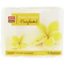 BELLE FRANCE 2 PLY VANILLA PERFUMED TOILET PAPER 6 ROLLS