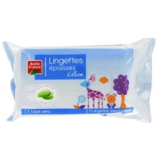 Belle France Lingettes epaisses- Aloe vera lotion - 72pcs